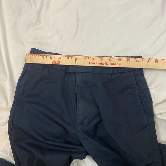 L'Estrange London The 24 Hour Trouser Slim-Fit Chino Pants Men size XS Navy Blue - Picture 12 of 14